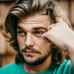 Man scratching his head thinking